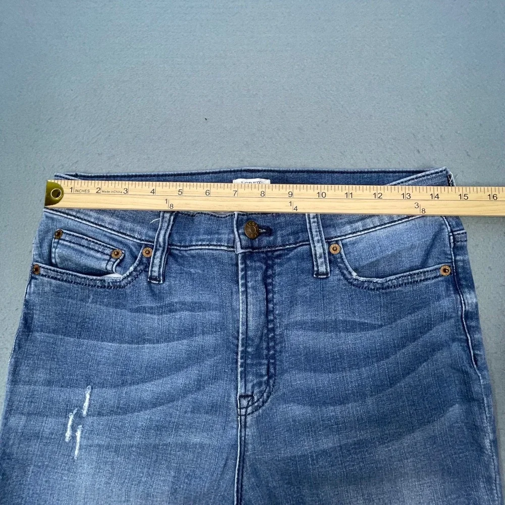 J.Crew Blue Distressed Skinny Jeans Women Size 30 H4496